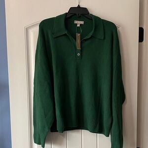 NWT JCrew wool blend henley sweater XL